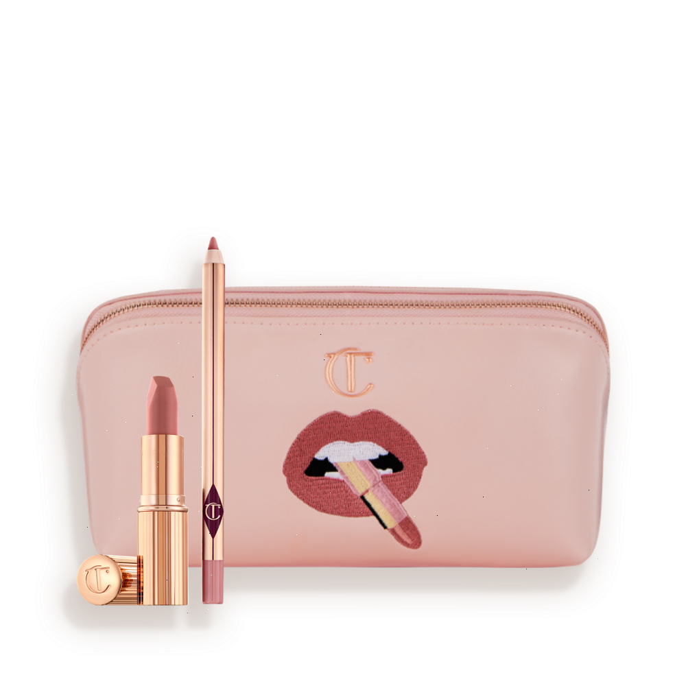 PILLOW TALK LIP KIT & MAKEUP BAG